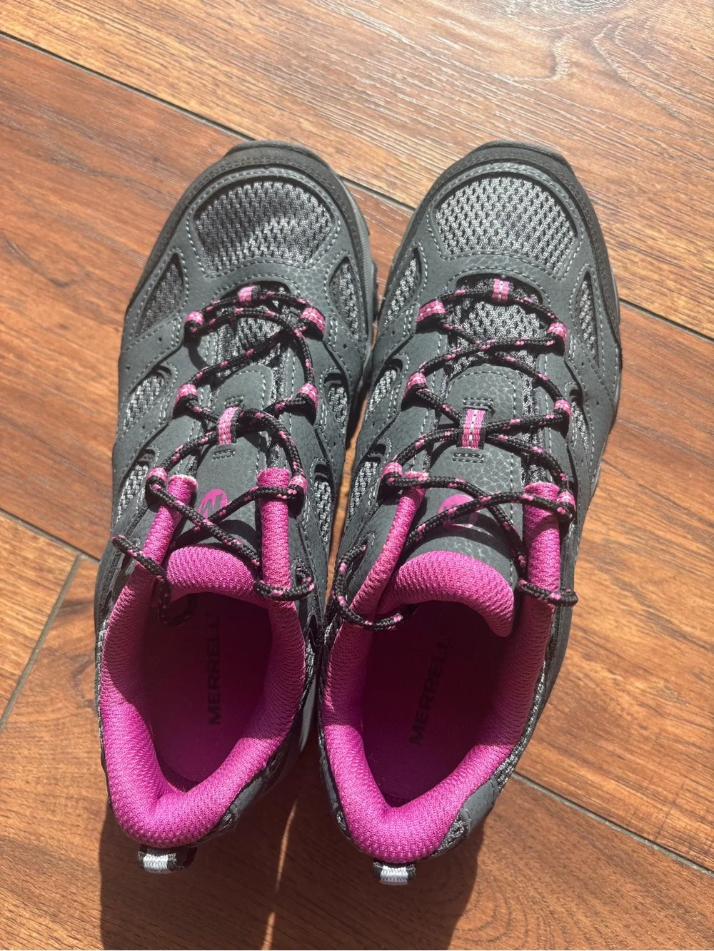 NEW Merrell Girls Moab 3 Low Lace Waterproof Boot Hiking Sneaker -Big Kids 4.5